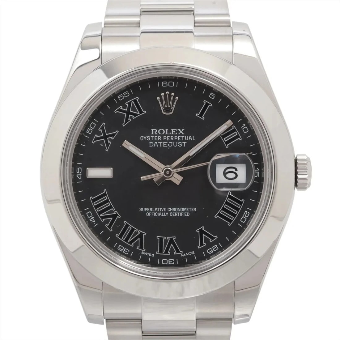 ROLEX DATEJUST II SS BLACK DIAL, WATCH (1 of 4)
