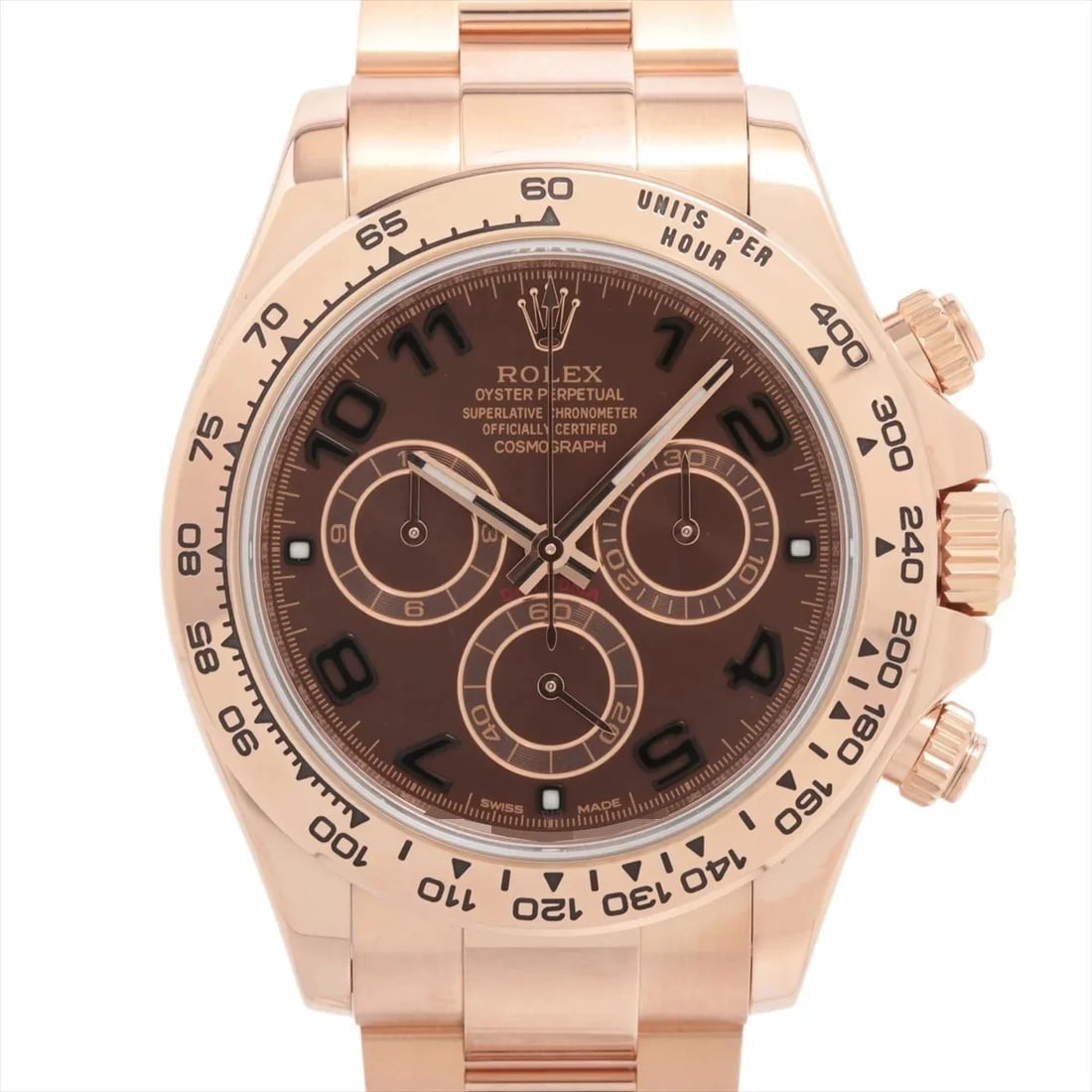 ROLEX COSMOGRAPH DAYTONA PG CHOCOLATE-FACE, WATCH: Rolex Cosmograph Daytona PG Chocolate-Face, Watch Brand: Rolex Type/Style: Wristwatch Material: PG Color: Chocolate-Face Size: Case:W1.6 x H1.6inch / W40 x H40 Circumference of Wrist:7.7inch / 19.5