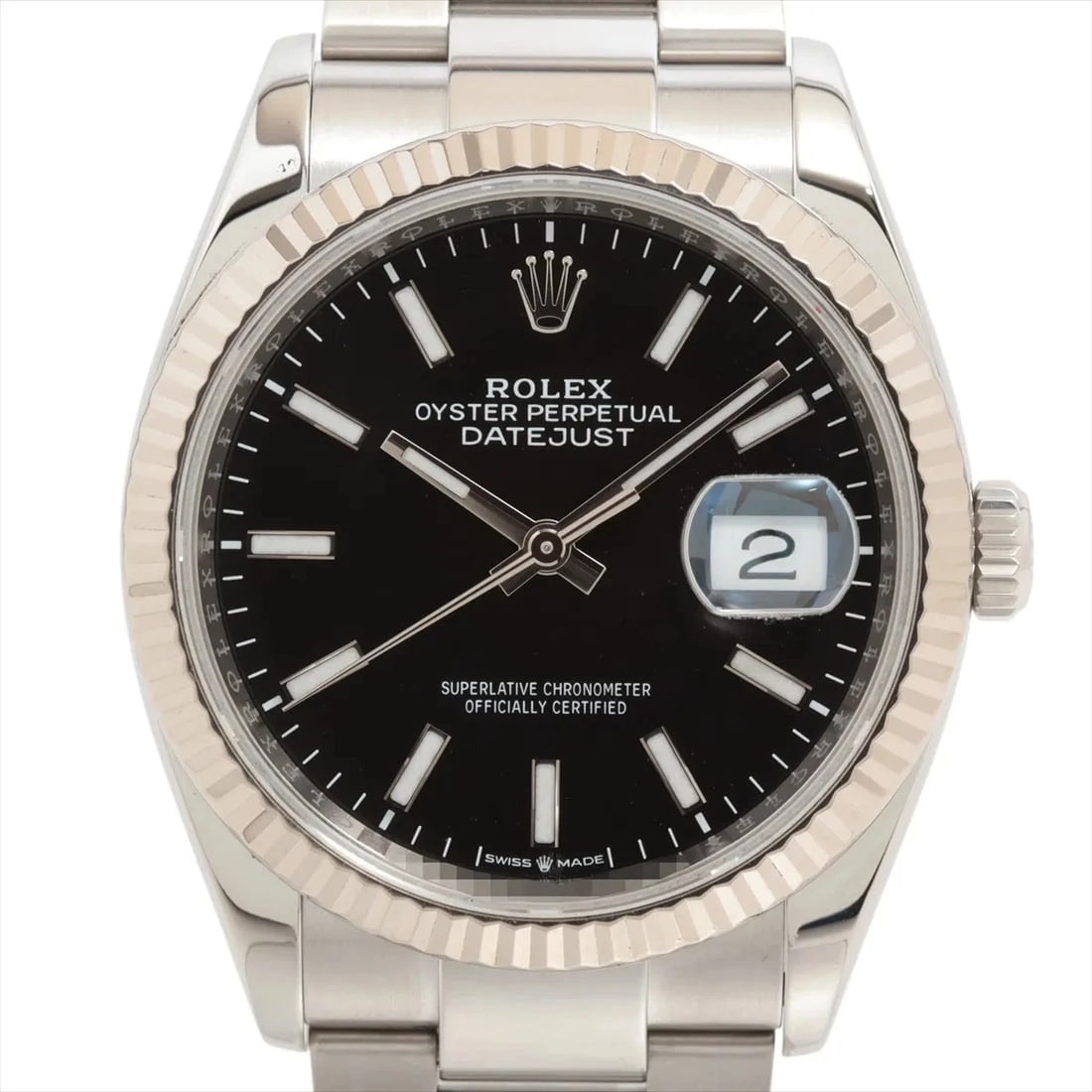 ROLEX DATEJUST SS?WG BLACK DIAL, WATCH: Rolex DATEJUST SS?WG black dial, Watch Brand: Rolex Type/Style: Wristwatch Material: SS?WG Color: black dial Size: Case:W1.2 x H1.2inch / W36 x H36 Circumference of Wrist:7.3inch / 18.5 Accessorie