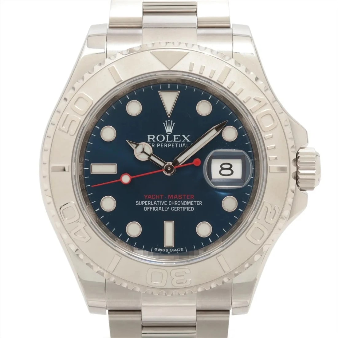 ROLEX YACHT-MASTER PT?SS BLUE DIAL, WATCH: Rolex Yacht-Master PT?SS blue dial, Watch Brand: Rolex Type/Style: Wristwatch Material: PT?SS Color: blue dial Size: Case:W1.6 x H1.6inch / W40 x H40 Circumference of Wrist:7.1inch / 18 Accessorie