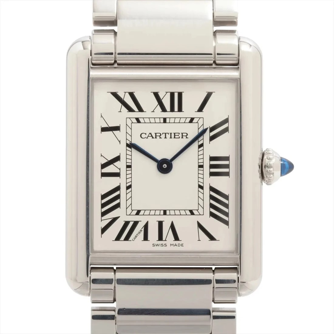 CARTIER TANK MUST LM SS SILVER-FACE, WATCH: Cartier tank Must LM SS Silver-Face, Watch Brand: Cartier Type/Style: Wristwatch Material: SS Color: Silver-Face Size: Case:W0.8 x H1.2inch / W25.5 x H33.7 Circumference of Wrist:7.5inch / 19 Acce