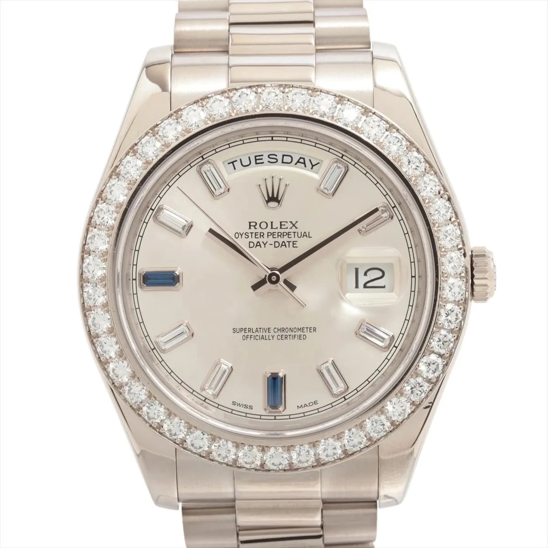 ROLEX DAY-DATE ? WG SILVER-FACE, WATCH (1 of 4)
