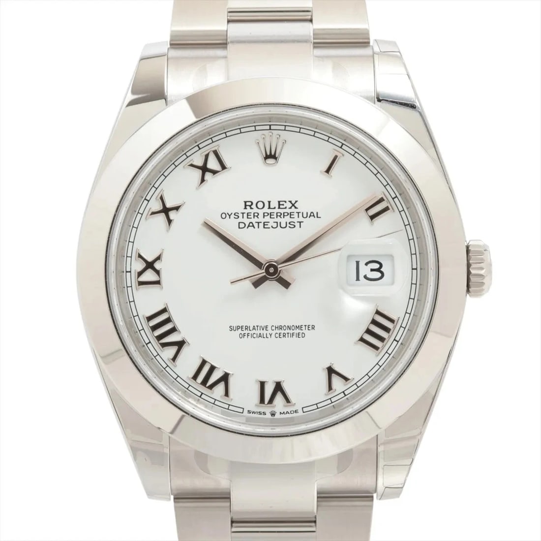 ROLEX DATEJUST SS WHITE DIAL, WATCH (1 of 4)