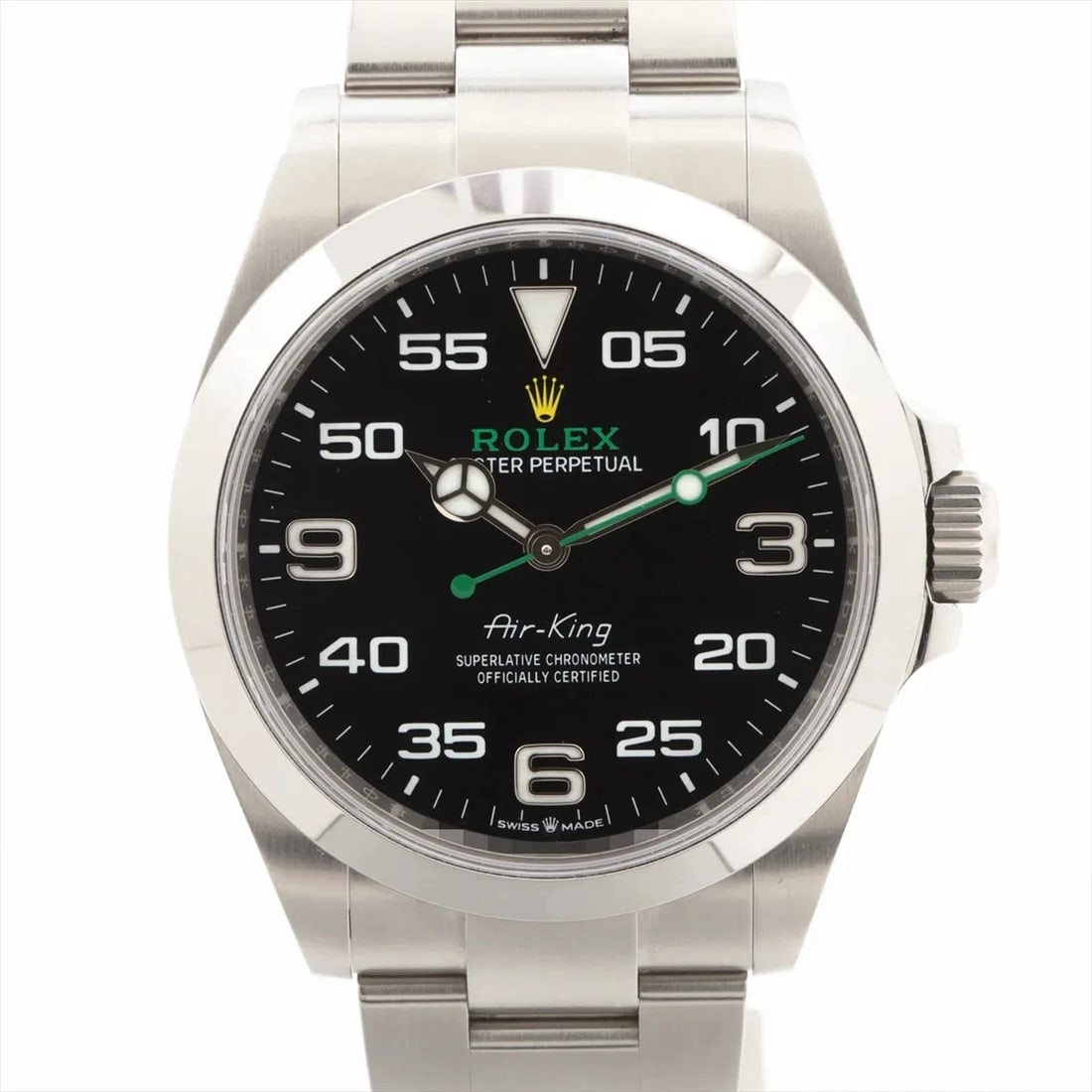 ROLEX AIR-KING SS BLACK DIAL, WATCH: Rolex Air-King SS black dial, Watch Brand: Rolex Type/Style: Wristwatch Material: SS Color: black dial Size: Case:W1.6 x H1.6inch / W40 x H40 Circumference of Wrist:6.5inch / 16.5 Accessories: Non