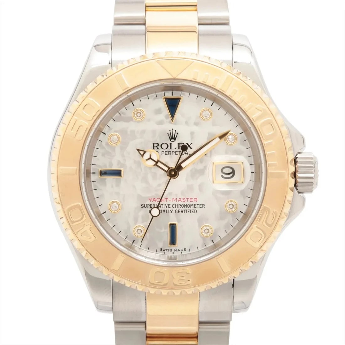 ROLEX YACHT?MASTER SS?YG SHELL-FACE, WATCH: Rolex Yacht?Master SS?YG Shell-Face, Watch Brand: Rolex Type/Style: Wristwatch Material: SS?YG Color: Shell-Face Size: Case:W1.6 x H1.6inch / W40 x H40 Circumference of Wrist:6.8inch / 17.2