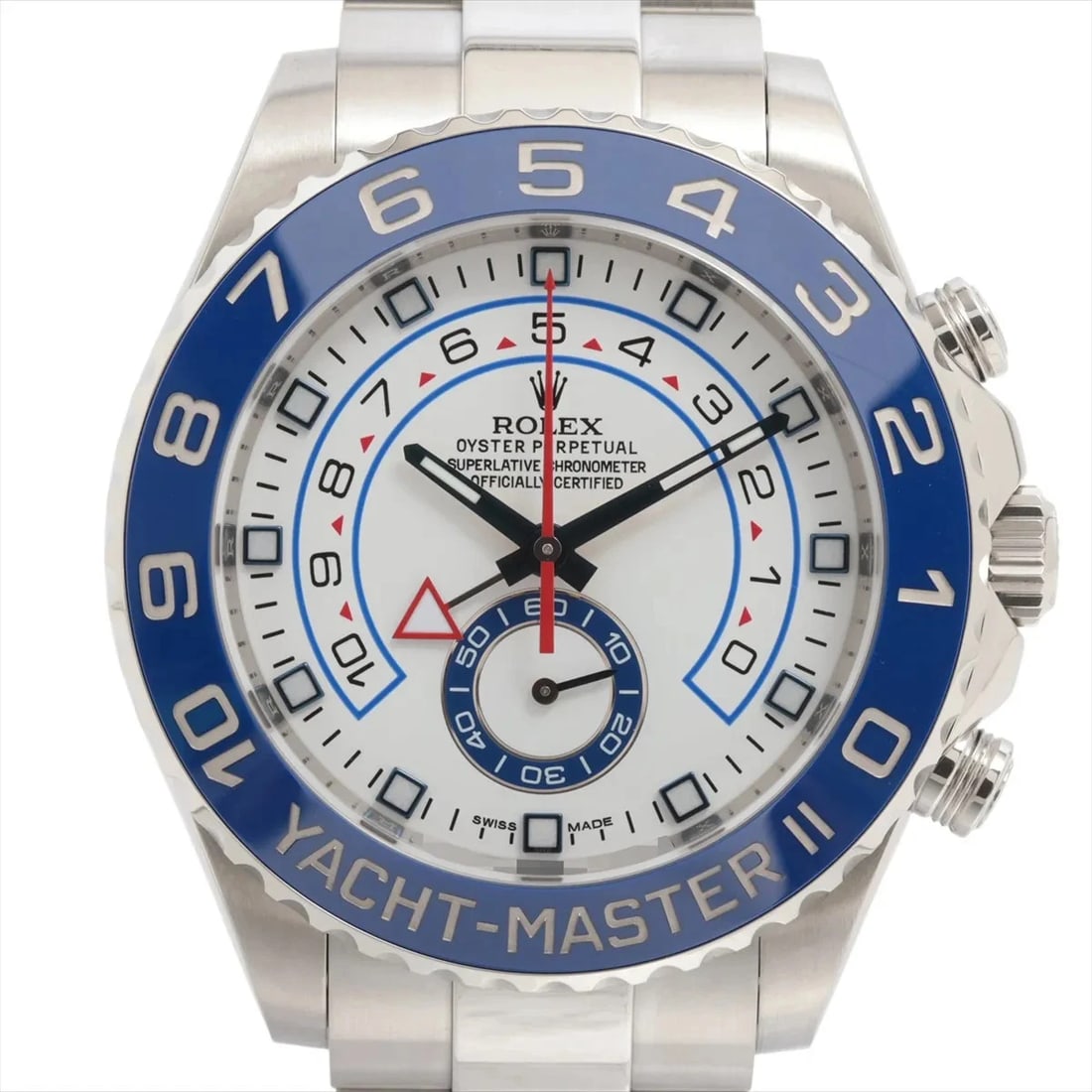 ROLEX YACHT-MASTER II SS WHITE DIAL, WATCH: Rolex Yacht-Master II SS white dial, Watch Brand: Rolex Type/Style: Wristwatch Material: SS Color: white dial Size: Case:W1.6 x H1.6inch / W44 x H44 Circumference of Wrist:7.5inch / 19 Accessories