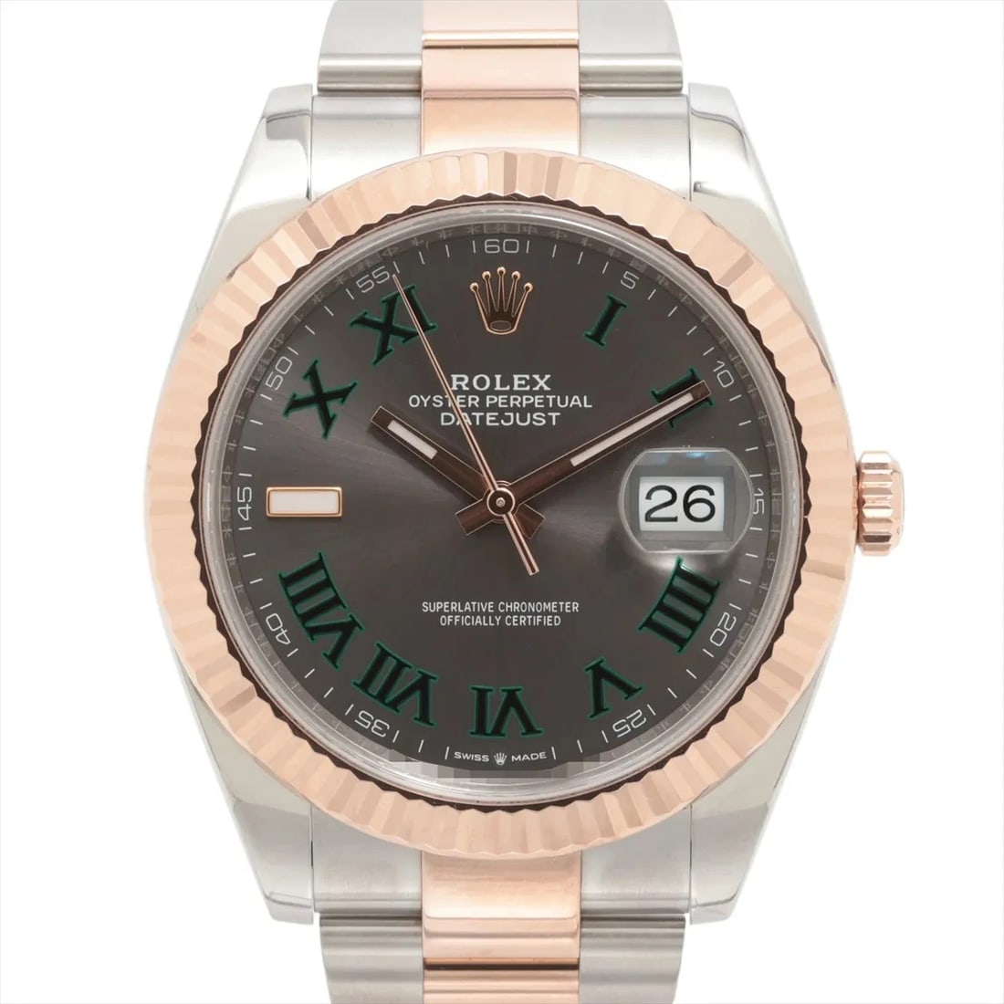 ROLEX DATEJUST PG?SS SLATE DIAL, WATCH: Rolex Datejust PG?SS Slate dial, Watch Brand: Rolex Type/Style: Wristwatch Material: PG SS Color: Slate dial Size: Case:W1.6 x H1.6inch / W41 x H41 Circumference of Wrist:6.3inch / 16 Accessories: