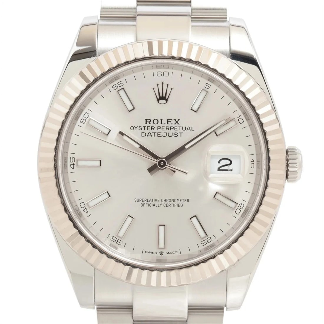 ROLEX DATEJUST SS?WG SILVER-FACE, WATCH (1 of 4)