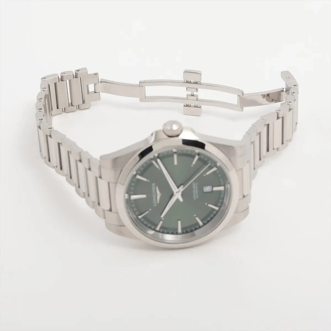 LONGINES CONQUEST SS GREEN-FACE, WATCH - 4