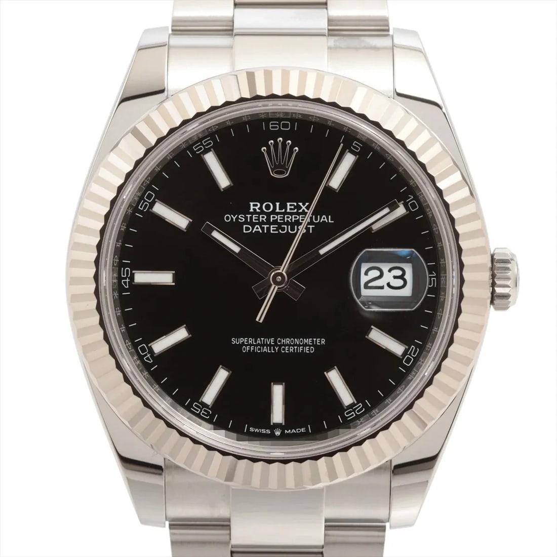 ROLEX DATEJUST SS?WG BRIGHT BLACK DIAL, WATCH: Rolex Datejust SS?WG bright black dial, Watch Brand: Rolex Type/Style: Wristwatch Material: SS?WG Color: bright black dial Size: Case:W1.6 x H1.6inch / W41 x H41 Circumference of Wrist:7.1inch / 18