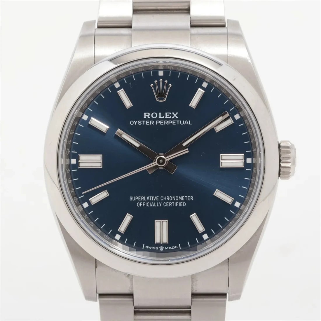 ROLEX OYSTER PERPETUAL SS BRIGHT BLUE DIAL, WATCH: Rolex Oyster Perpetual SS bright blue dial, Watch Brand: Rolex Type/Style: Wristwatch Material: SS SS Color: bright blue Size: Case:W1.2 x H1.2inch / W36 x H36 Circumference of Wrist:6.9inch / 17.5