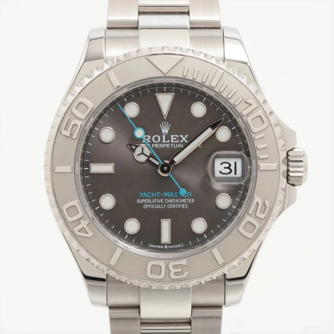 ROLEX YACHT-MASTER PT?SS SLATE DIAL, WATCH: Rolex Yacht-Master PT?SS Slate dial, Watch Brand: Rolex Type/Style: Wristwatch Material: PT?SS Color: slate Size: Case:W1.2 x H1.2inch / W37 x H37 Circumference of Wrist:6.3inch / 16 Accessories: