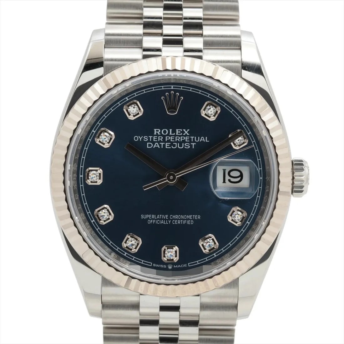 ROLEX DATEJUST SS?WG BRIGHT BLUE DIAL, WATCH (1 of 4)