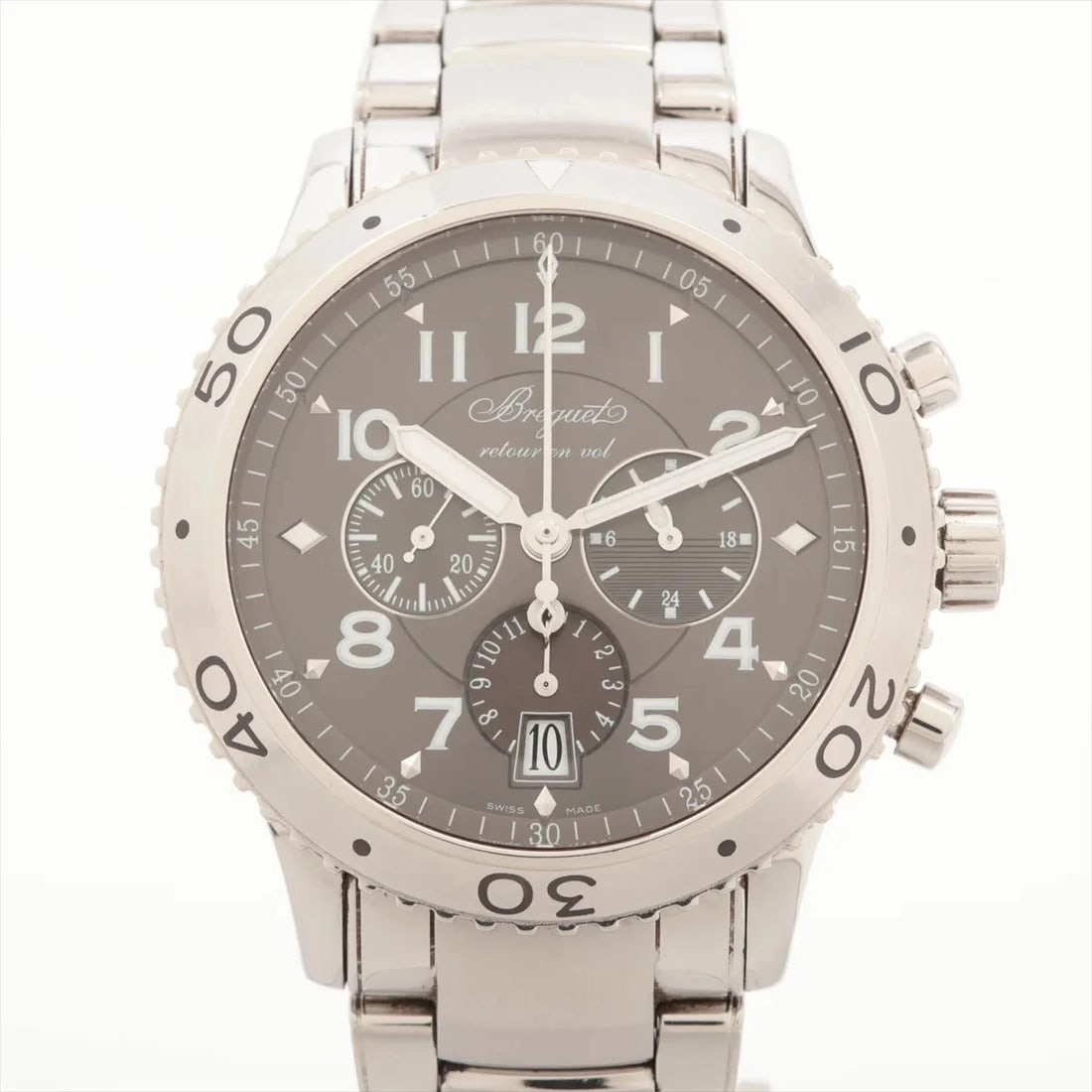 BREGUET TRANSATLANTIQUE TYPE XXI SS GRAY-FACE, WATCH: Breguet Transatlantique Type XXI SS Gray-Face, Watch Brand: Breguet Type/Style: Wristwatch Material: SS Color: gray face Size: Case:W1.6 x H1.6inch / W42 x H42 Circumference of Wrist:6.5inch / 16.5