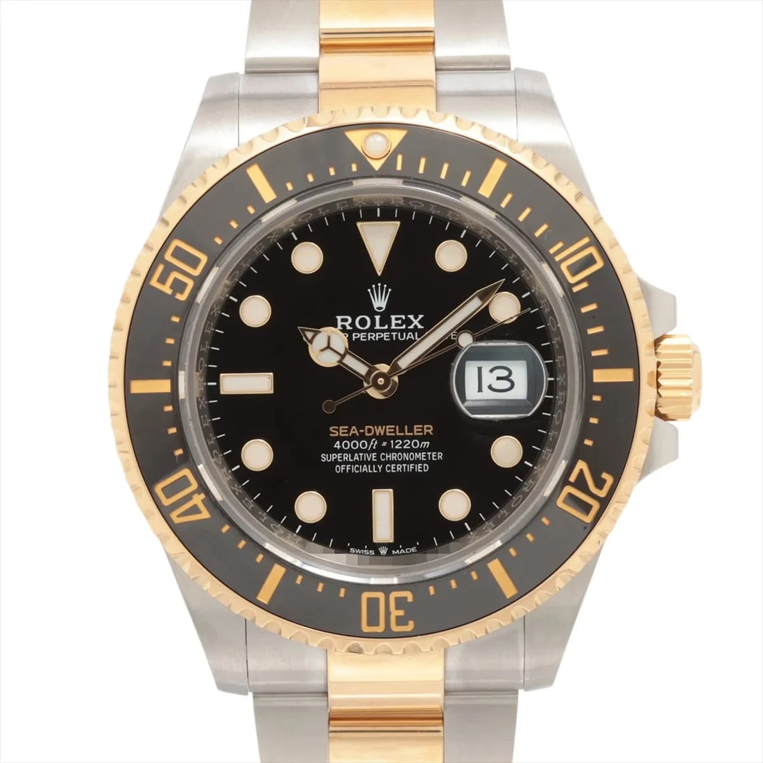 ROLEX SEA-DWELLER SS?YG BLACK DIAL, WATCH: Rolex Sea-Dweller SS?YG black dial, Watch Brand: Rolex Type/Style: Wristwatch Material: SS?YG Color: black Size: Case:W1.6 x H1.6inch / W43 x H43 Circumference of Wrist:7.1inch / 18 Accessories: N