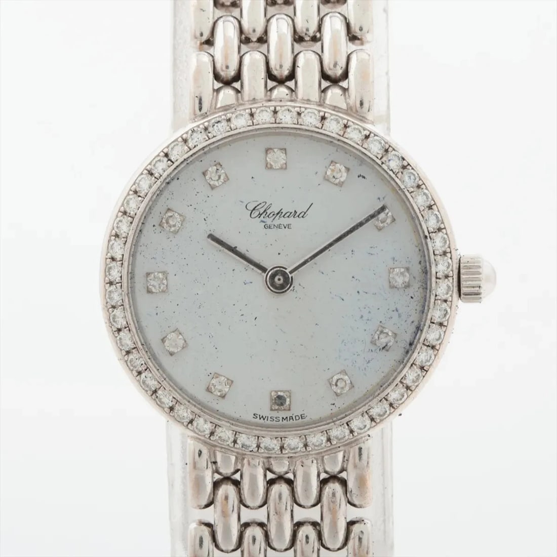 CHOPARD CLASSIC WG WHITE DIAL, WATCH: Chopard Classic WG white dial, Watch Brand: Chopard Type/Style: Wristwatch Material: WG Color: white dial Size: Case:W0.8 x H0.8inch / W22 x H22 Circumference of Wrist:6.5inch / 16.5 Accessories: