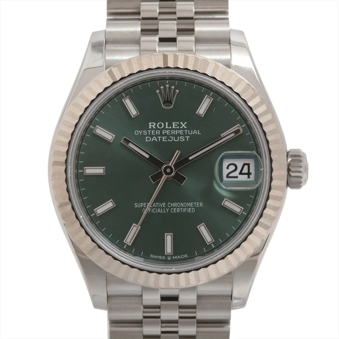 ROLEX DATEJUST SS?WG MINT GREEN DIAL, WATCH: Rolex Datejust SS?WG Mint green dial, Watch Brand: Rolex Type/Style: Wristwatch Material: SS?WG Color: Mint green dial Size: Case:W1.2 x H1.2inch / W31 x H31 Circumference of Wrist:6.9inch / 17.5
