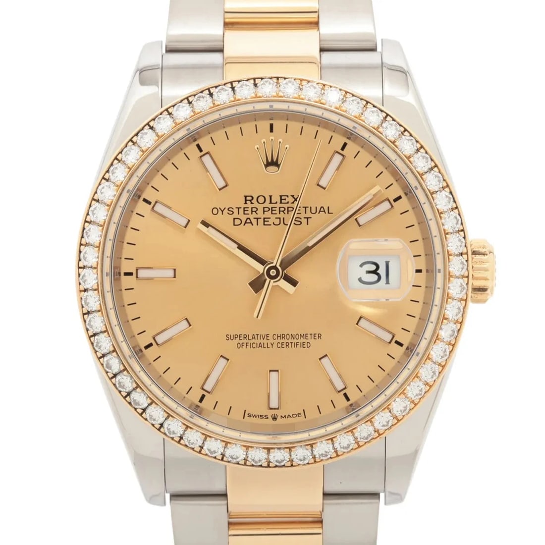 ROLEX DATEJUST SS?YG CHAMPAGNE-FACE, WATCH: Rolex Datejust SS?YG Champagne-Face, Watch Brand: Rolex Type/Style: Wristwatch Material: SS?YG Color: Champagne-Face Size: Case:W1.2 x H1.2inch / W36 x H36 Circumference of Wrist:7.3inch / 18.5 Ac