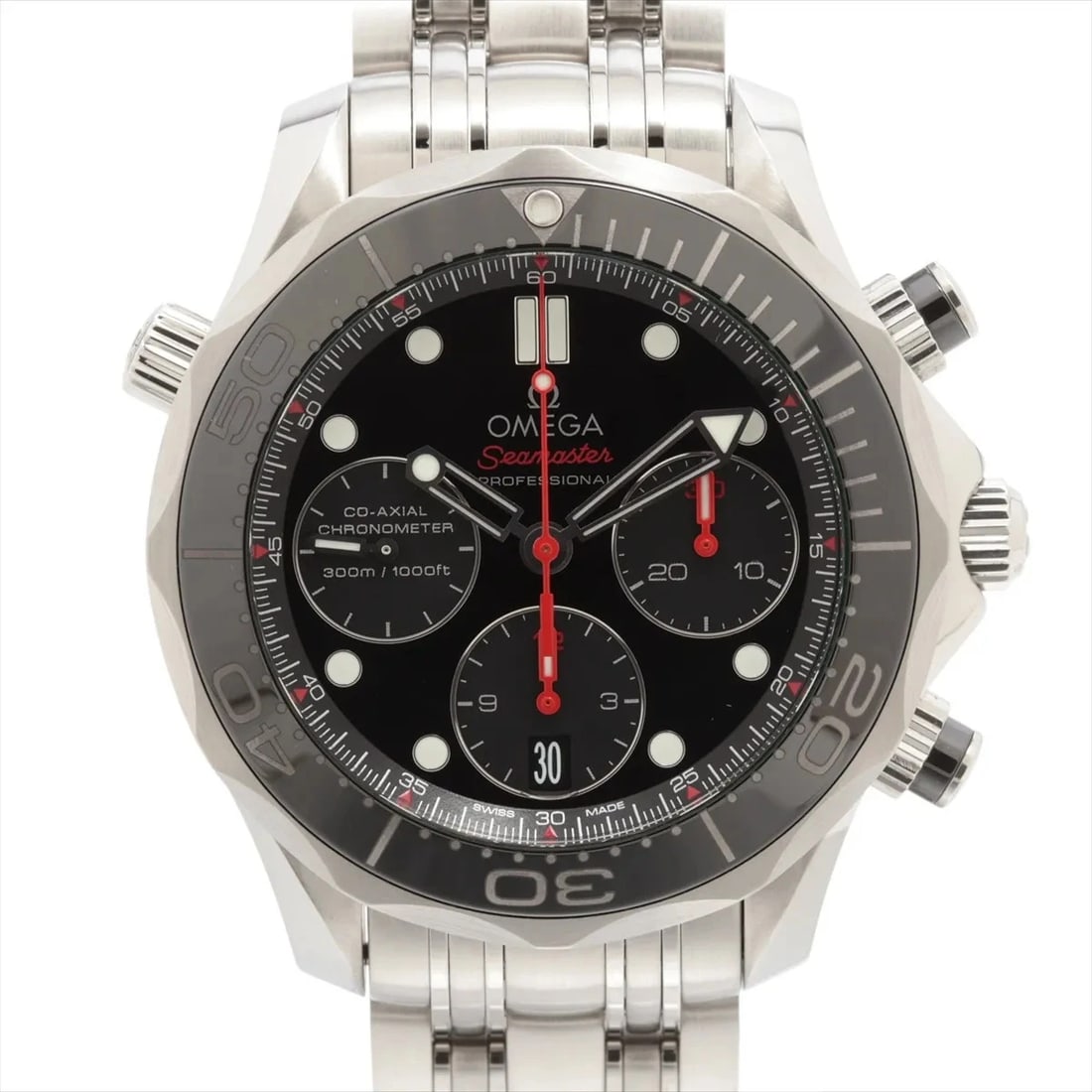 OMEGA SEAMASTER DIVER 300M SS BLACK DIAL, WATCH: Omega Seamaster Diver 300M SS black dial, Watch Brand: Omega Type/Style: Wristwatch Material: SS Color: black Size: Case:W1.6 x H1.6inch / W41.5 x H41.5 Circumference of Wrist:7.7inch / 19.5