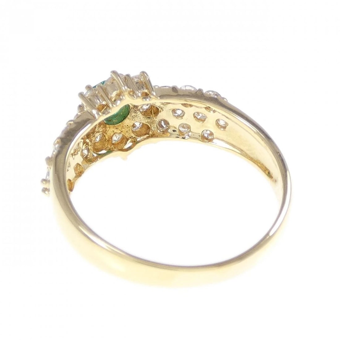 18K YELLOW GOLD EMERALD RING - 3