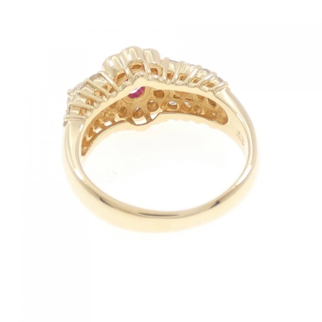 K18YG RUBY RING - 2