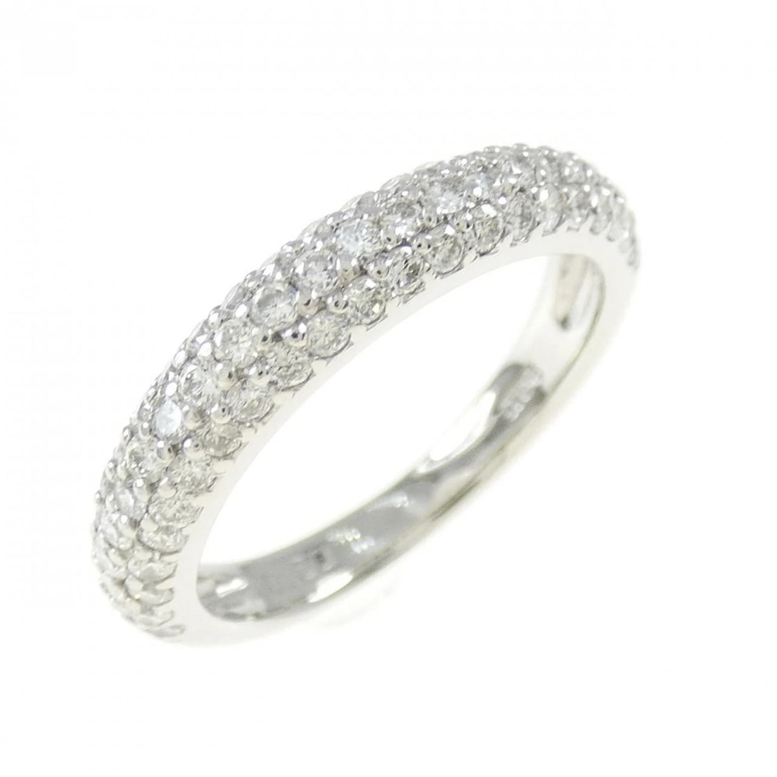 PT900 PAVE DIAMOND RING: PT900 Pave Diamond Ring Brand: Unbranded Type/Style: Diamond Ring Material: Platinum900, Main Stone/Creation Natural Color: Platinum Size: US 4 Accessories: None Accessories Notice: When p