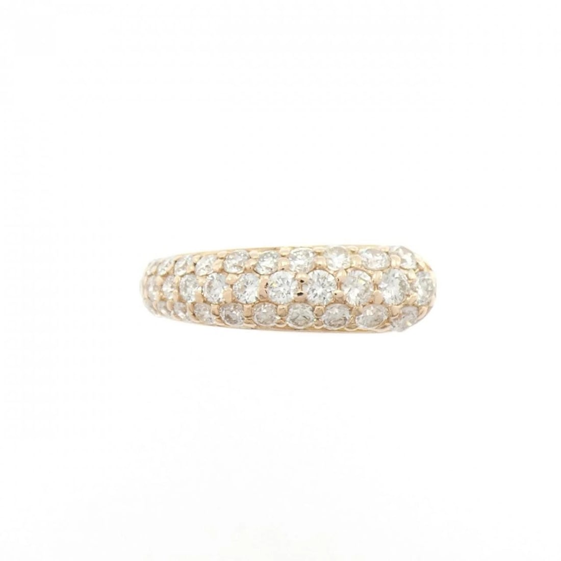 K18PG PAVE DIAMOND PINKY RING - 2