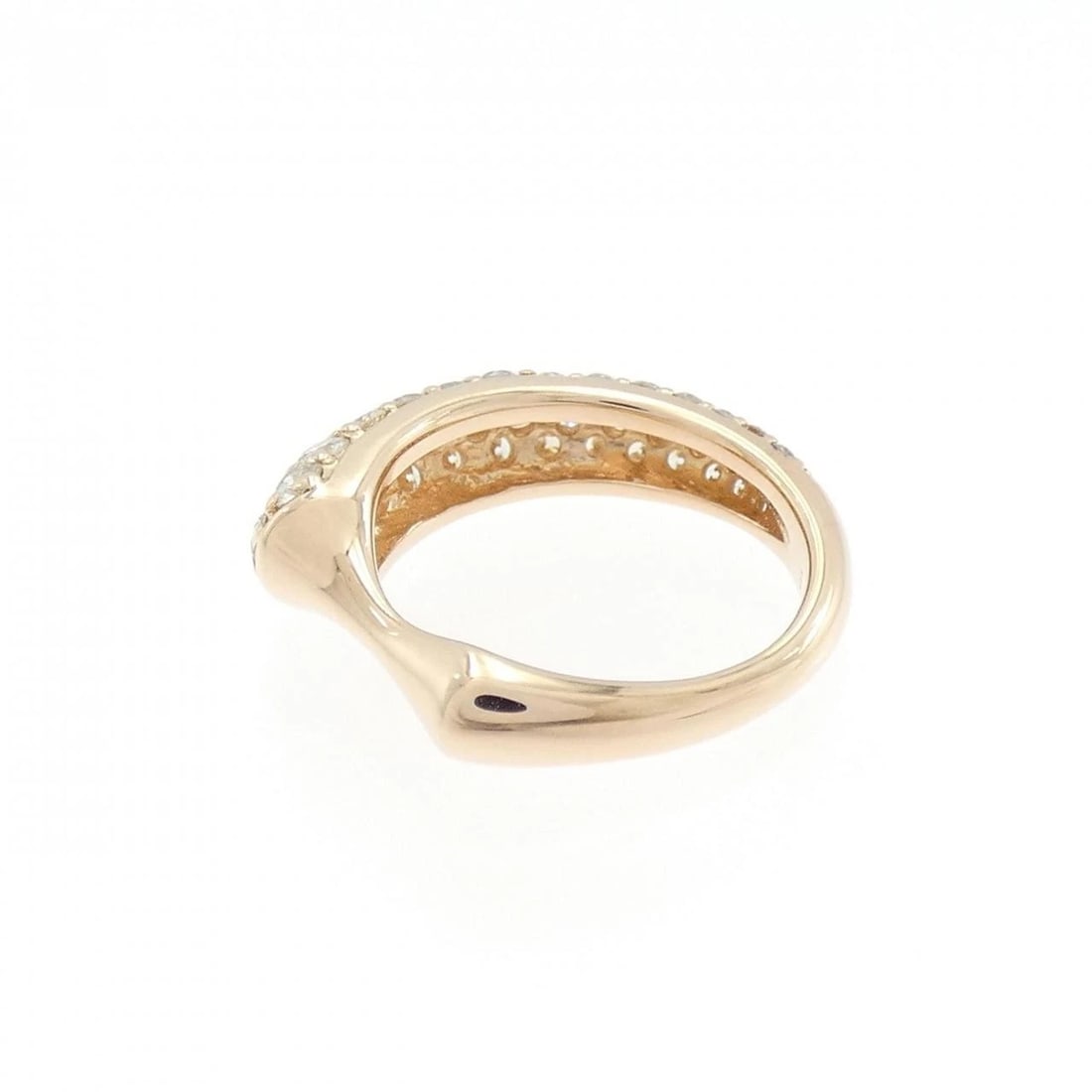 K18PG PAVE DIAMOND PINKY RING - 3