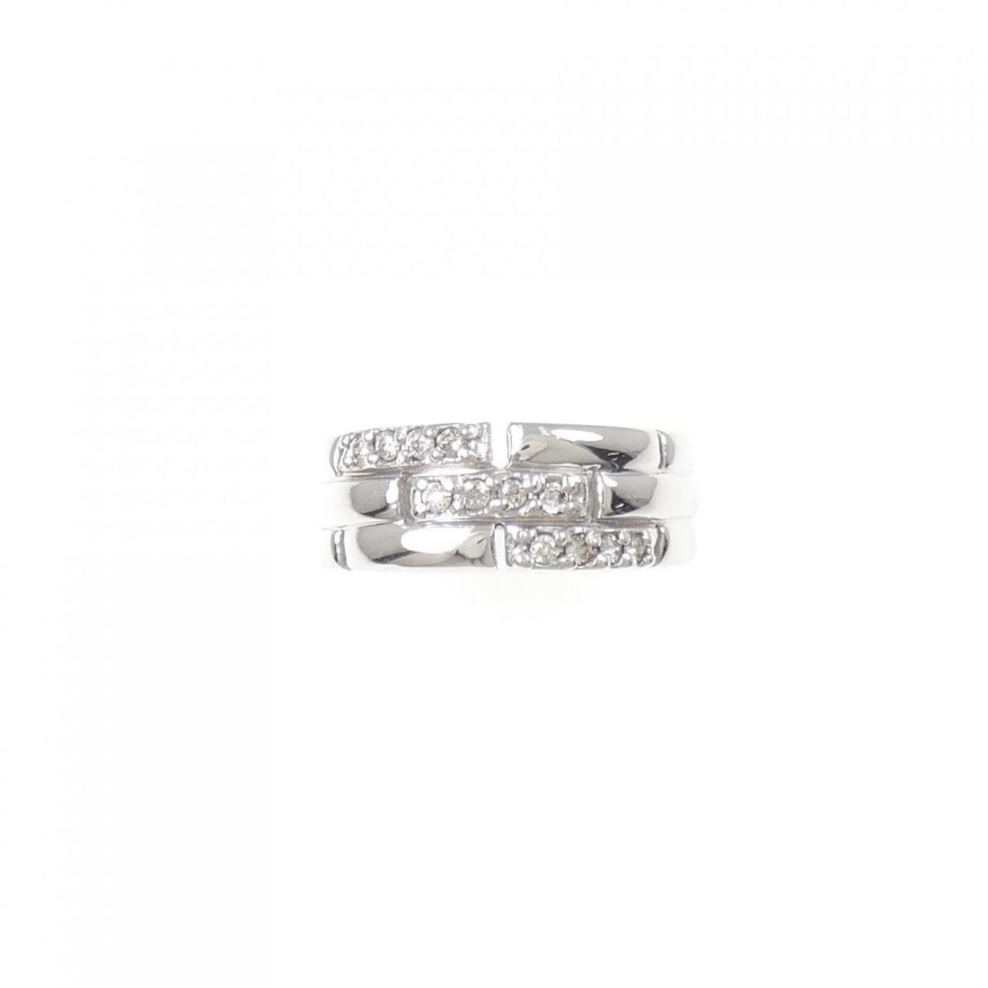 K18WG DIAMOND PINKY RING - 2