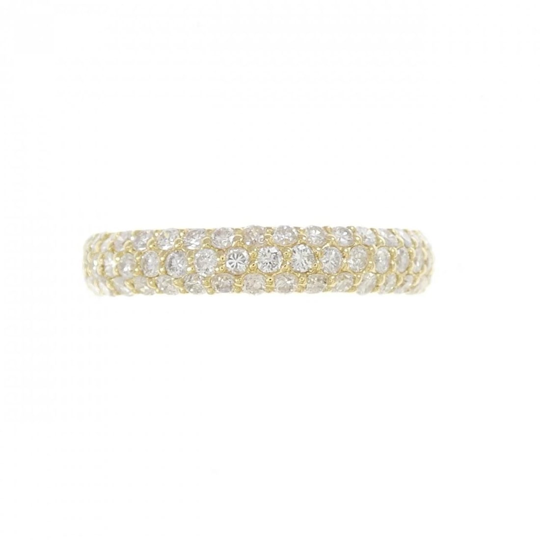 K18YG PAVE DIAMOND RING - 2