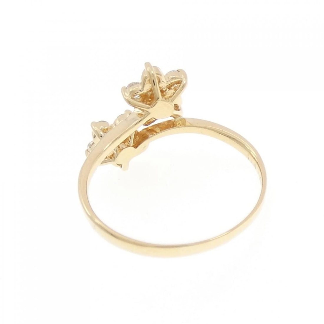K18YG FLOWER DIAMOND RING - 3