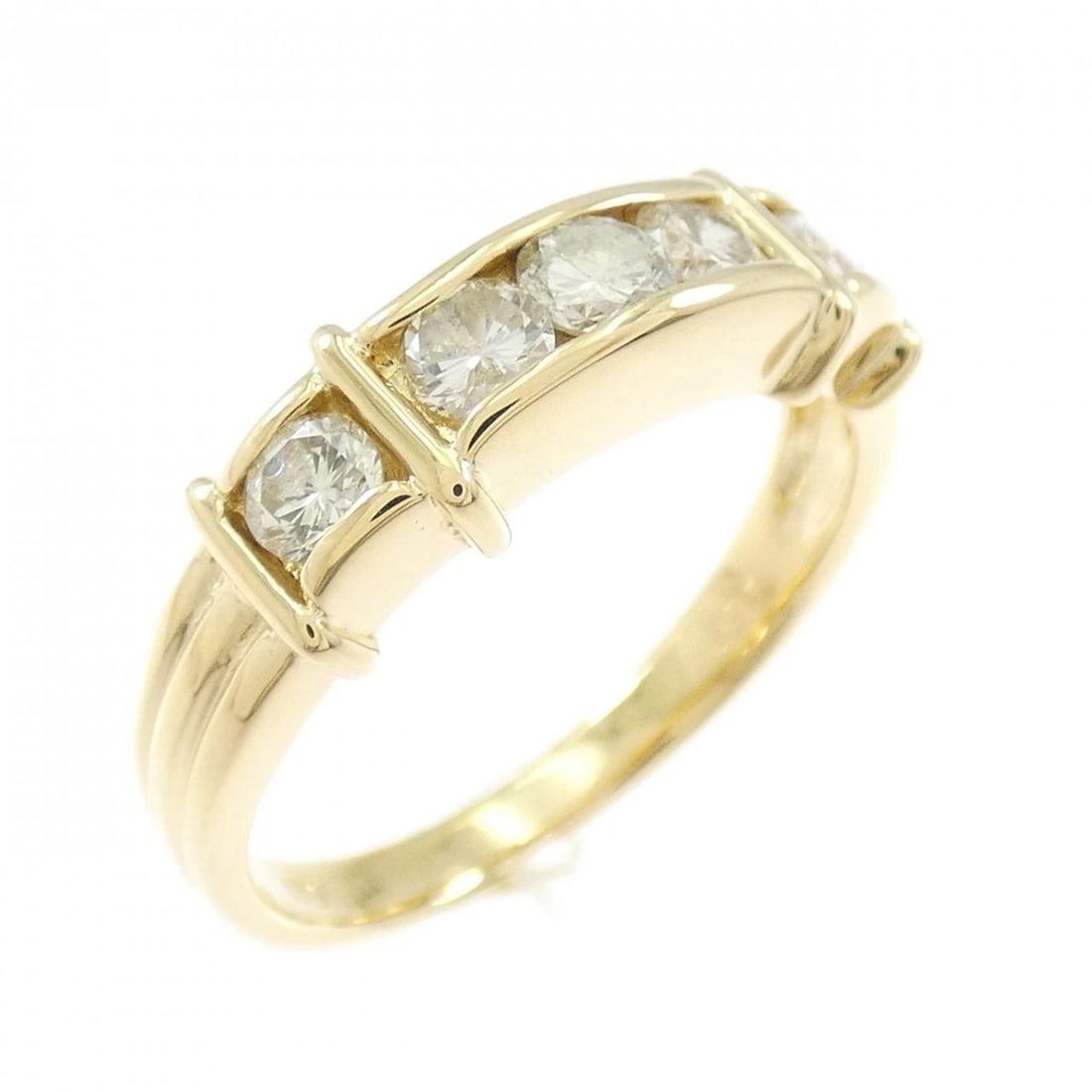 K18YG DIAMOND RING: K18YG Diamond Ring Brand: Unbranded Type/Style: Diamond Ring Material: 18K Yellow Gold, Main Stone/Creation Natural Color: Yellow Gold Size: US 5 1/2 Accessories: None Accessories Notice: When
