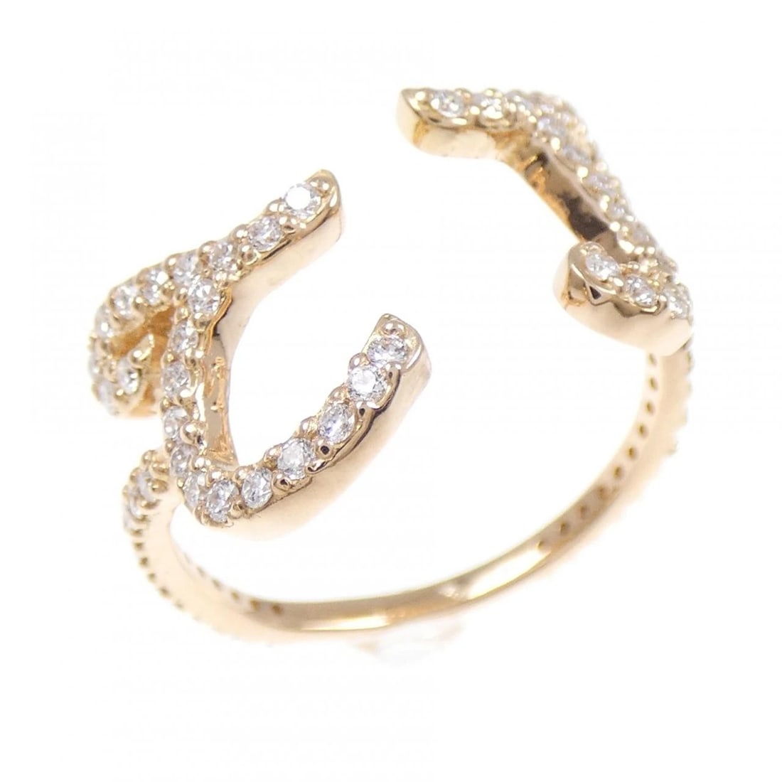 K18PG DIAMOND RING: K18PG diamond ring Brand: Unbranded Type/Style: Diamond Ring Material: 18k Pink Gold, Main Stone/Creation Natural Color: Pink Gold Size: US 5 3/4 Accessories: None Accessories Notice: When