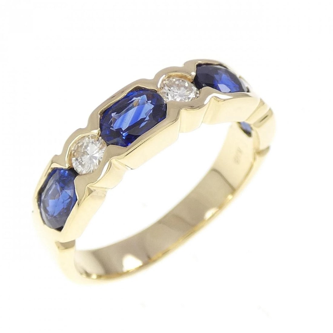 K18YG SAPPHIRE RING: K18YG Sapphire Ring Brand: Unbranded Type/Style: Sapphire Ring Material: 18K Yellow Gold, Main Stone/Creation Sapphire Secondary Stone Diamond Color: Yellow Gold Size: US 7 Accessories: None