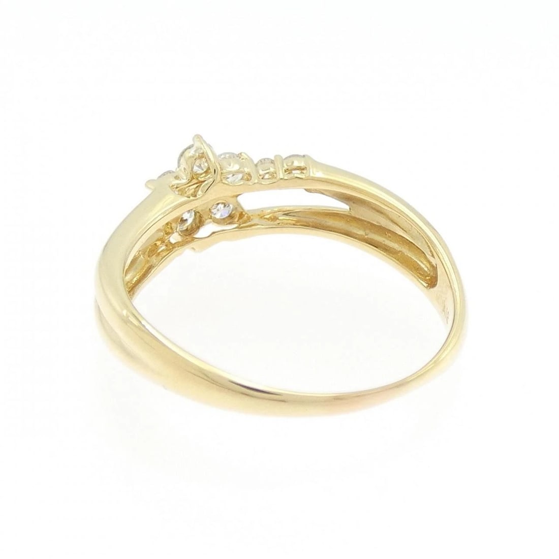 K18YG FLOWER DIAMOND RING - 3