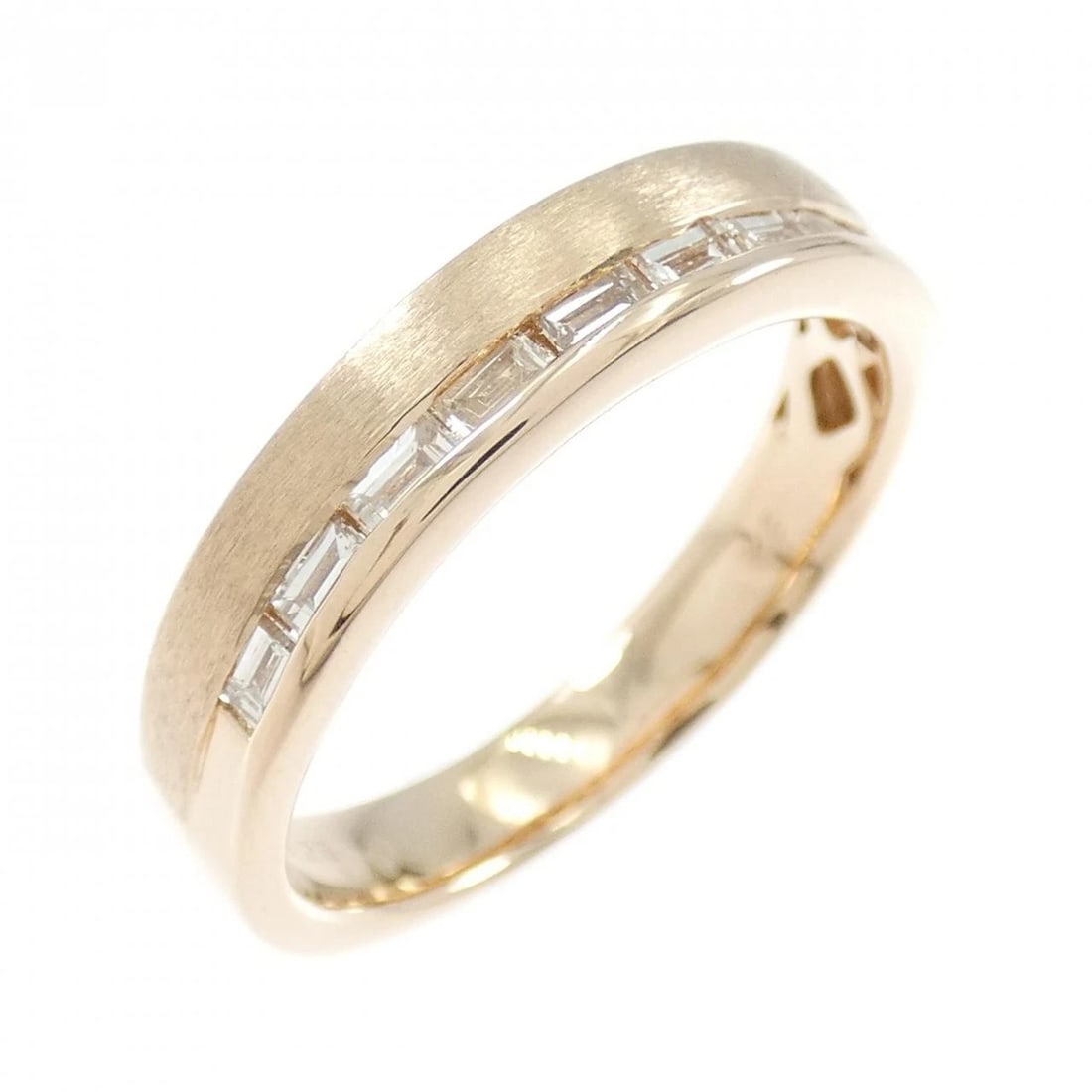 K18PG DIAMOND RING: K18PG Diamond Ring Brand: Unbranded Type/Style: Diamond Ring Material: 18k Pink Gold, Main Stone/Creation Natural Color: Pink Gold Size: US 6 1/2 Accessories: None Accessories Notice: When purchasing