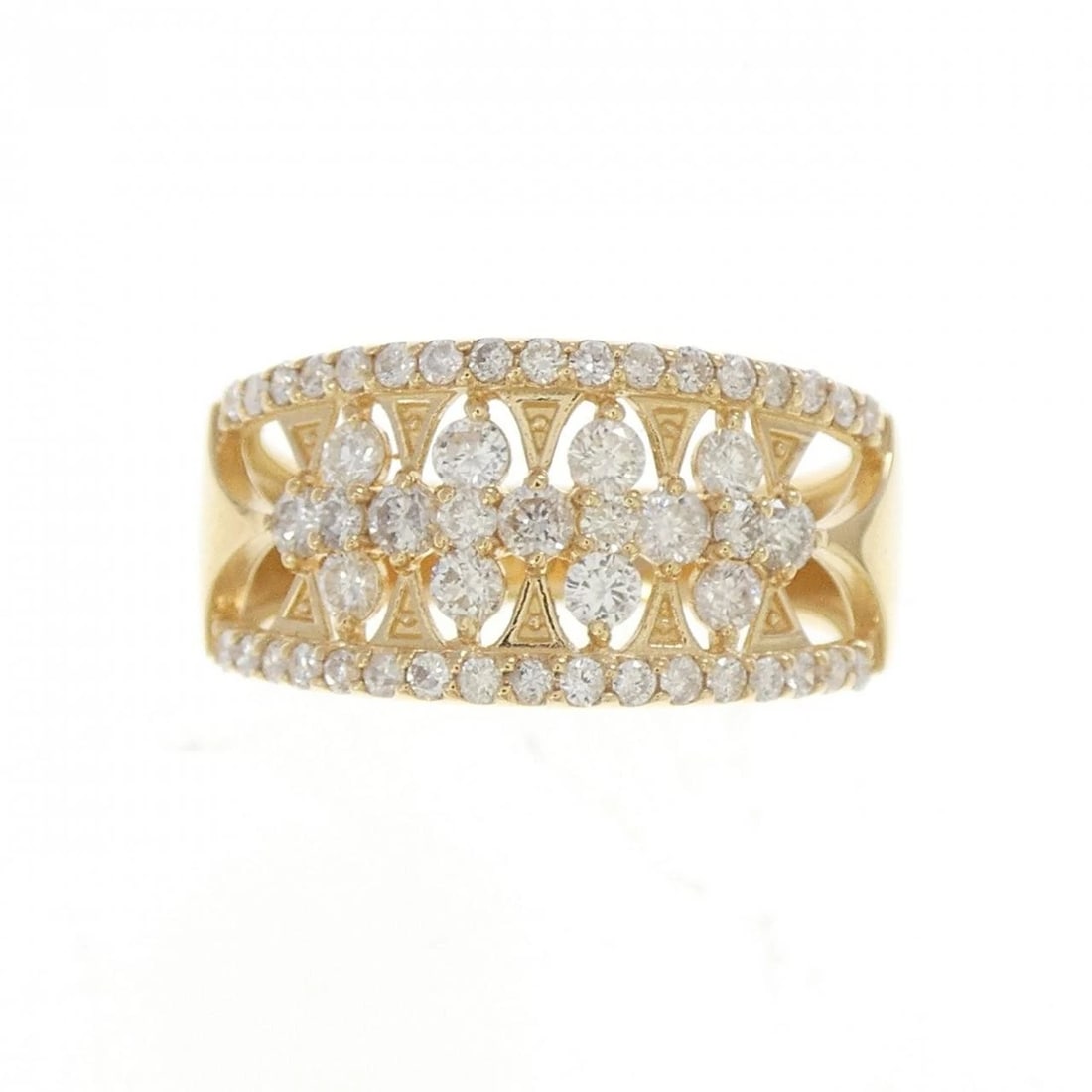 K18YG DIAMOND RING - 2