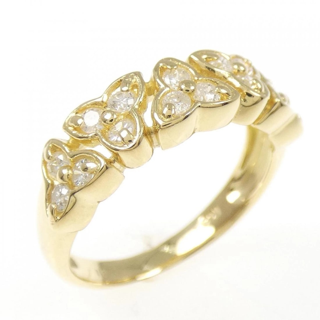 K18YG DIAMOND RING: K18YG Diamond Ring Brand: Unbranded Type/Style: Diamond Ring Material: 18K Yellow Gold, Main Stone/Creation Natural Color: Yellow Gold Size: US 5 Accessories: None Accessories Notice: When purchasing