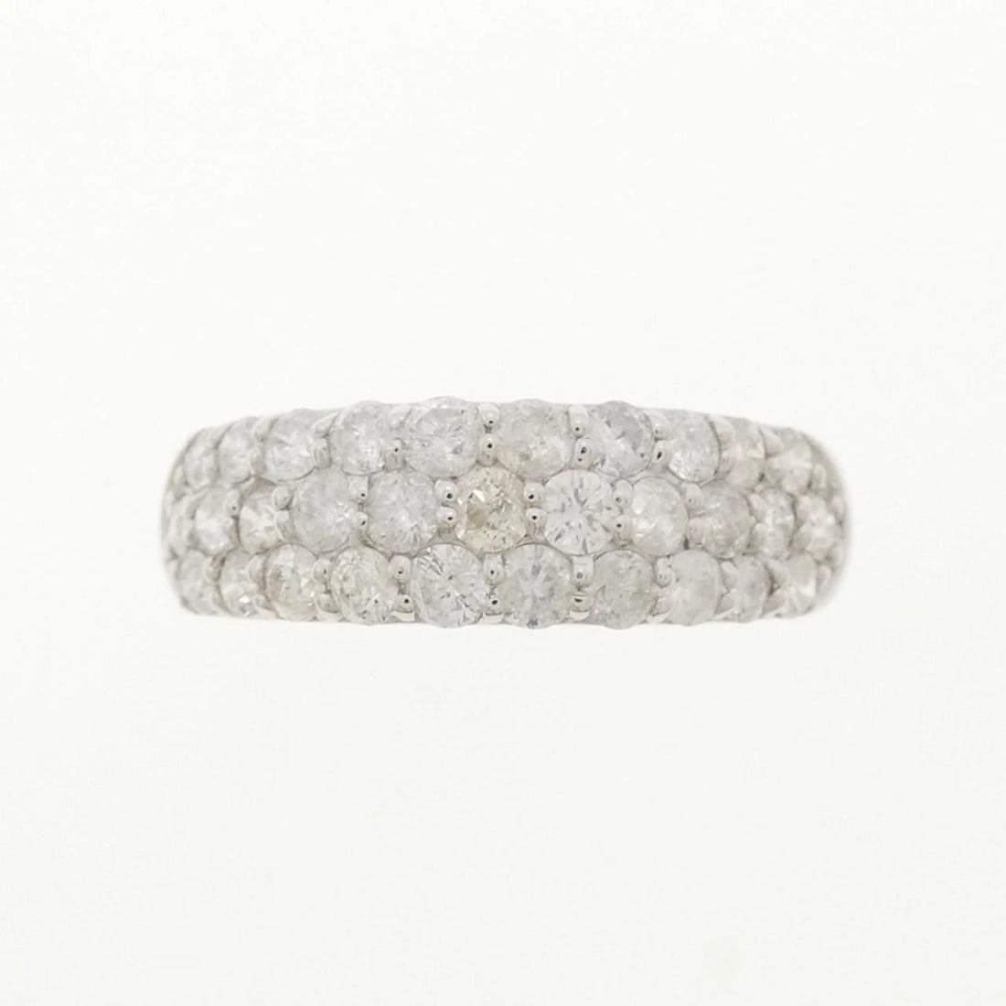 K18WG PAVE DIAMOND RING - 2