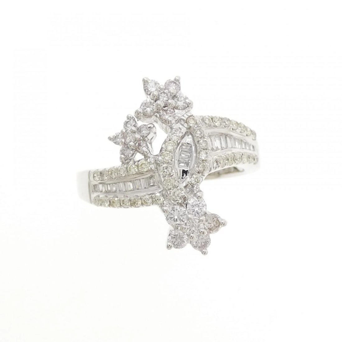 K18WG STAR DIAMOND RING - 2