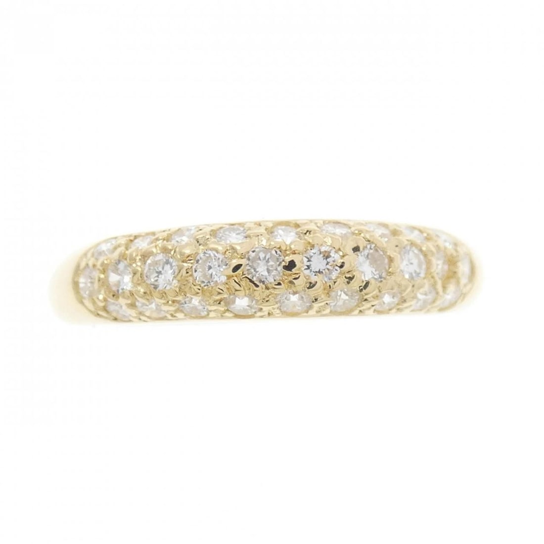 K18YG PAVE DIAMOND RING - 2