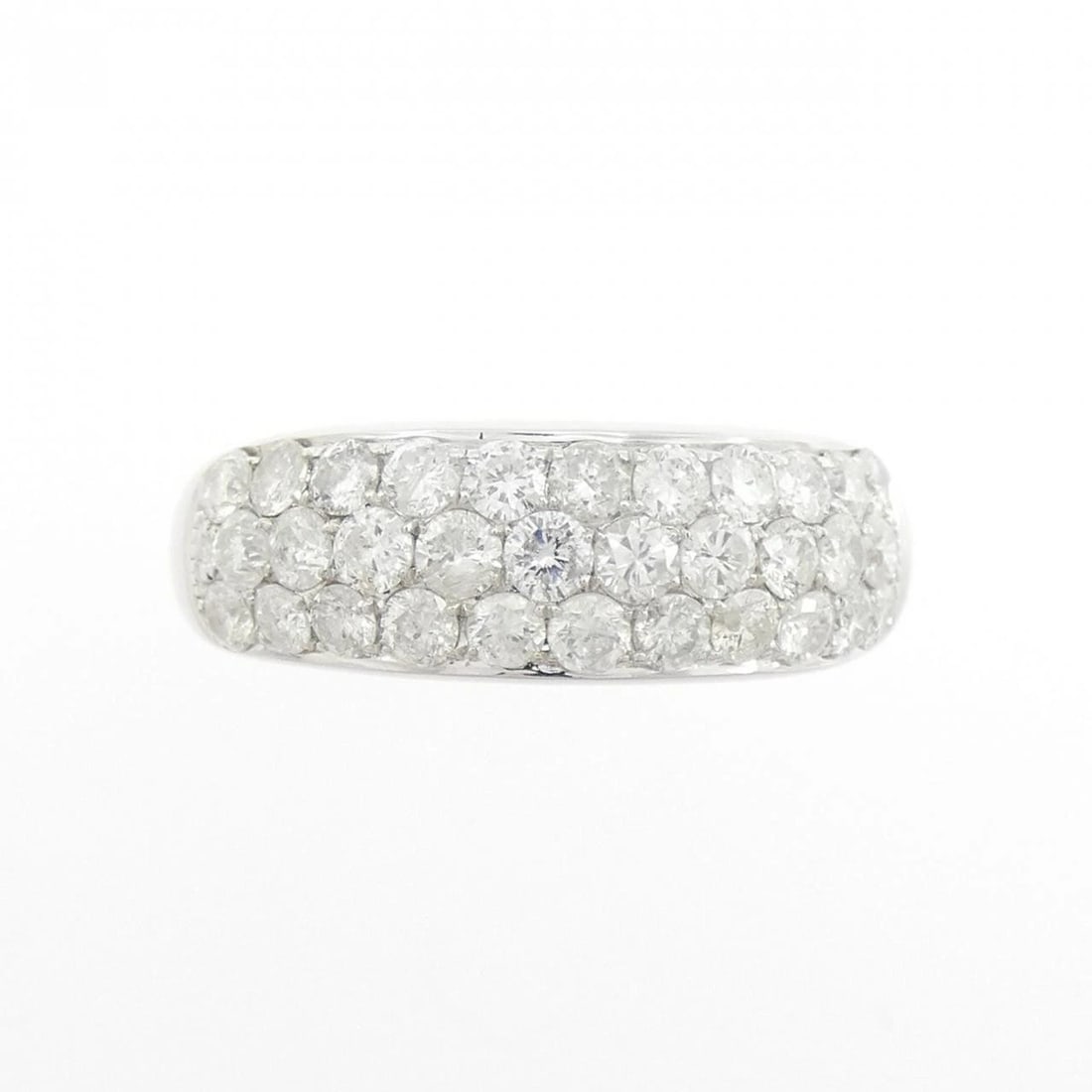 K18WG PAVE DIAMOND RING - 2