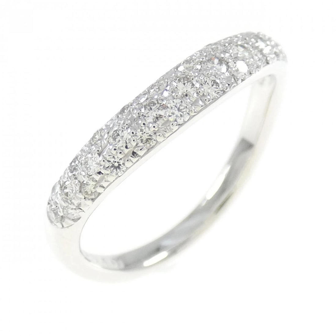 K18WG PAVE DIAMOND RING: K18WG Pave Diamond Ring Brand: Unbranded Type/Style: Diamond ring Material: 18k White Gold, Main Stone/Creation Natural Color: White Gold Size: US 8.5 Accessories: None Accessories Notice: When