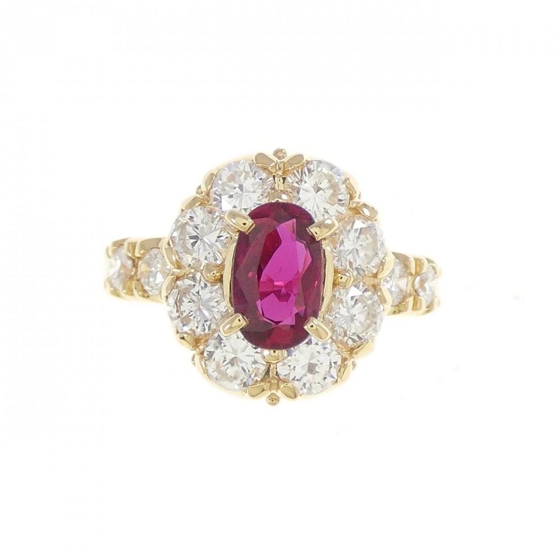 K18YG RUBY RING - 2