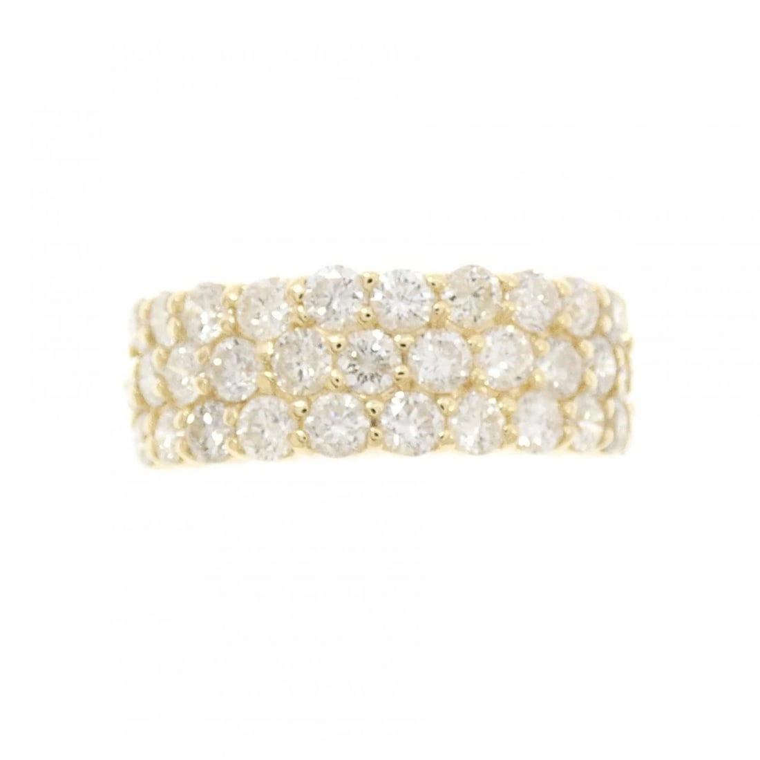 K18YG PAVE DIAMOND RING - 2