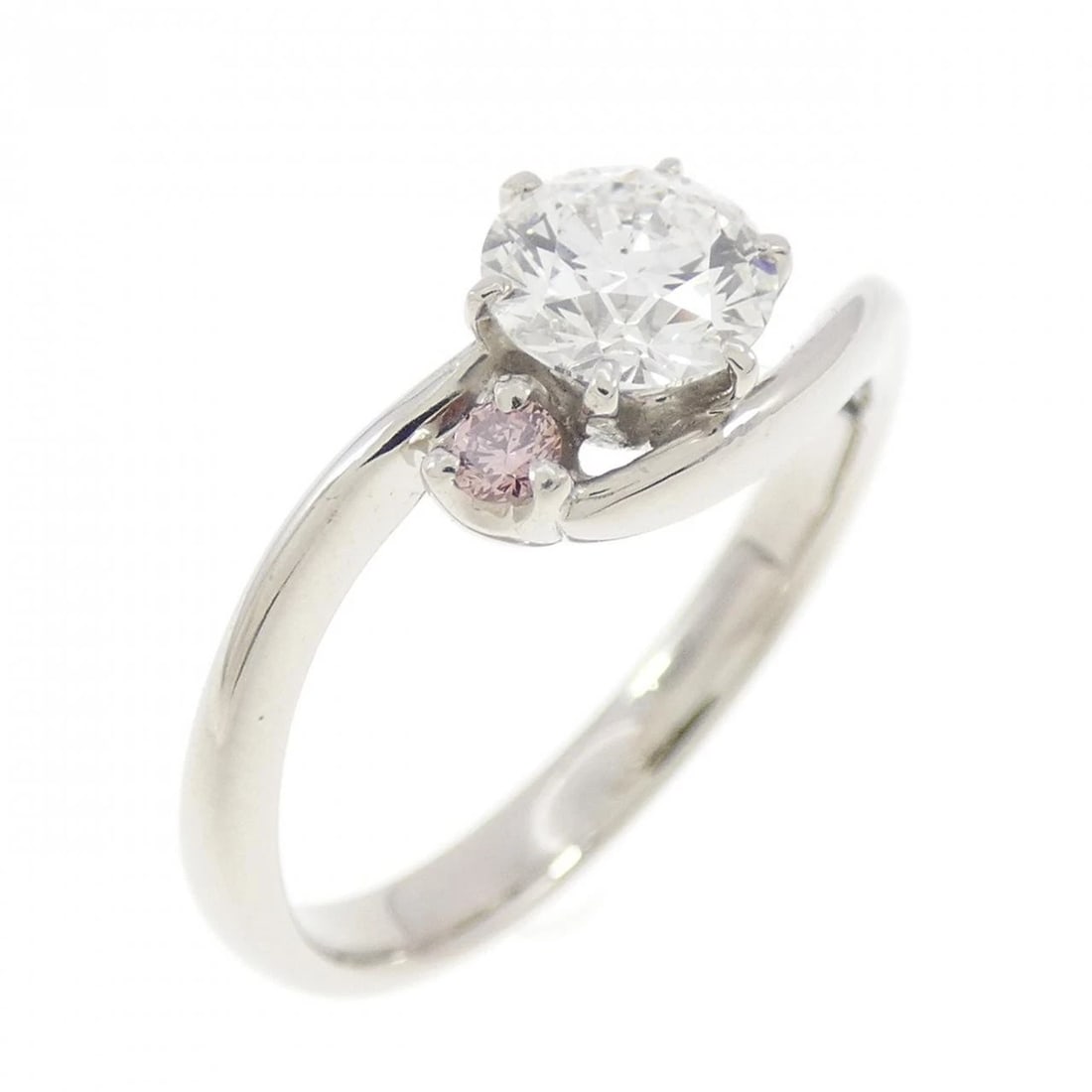 PT900 DIAMOND RING: PT900 Diamond Ring Brand: Unbranded Type/Style: Ring Material: Platinum900, Main Stone/Creation natural Secondary StonePink Diamond / (Sapphire) Color: Platinum Size: US 5.5 Accessories: None