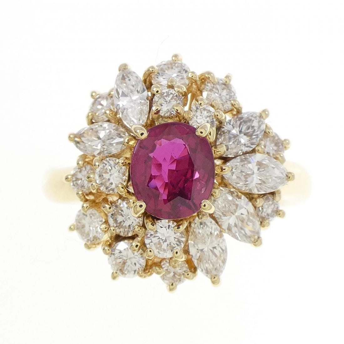 18K YELLOW GOLD RUBY RING - 2