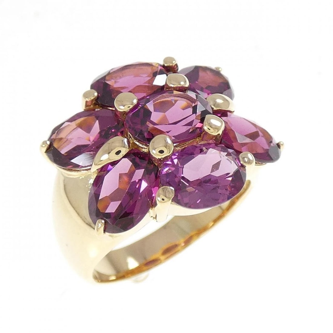 K18YG GARNET RING: K18YG Garnet Ring Brand: Unbranded Type/Style: Garnet Ring Material: 18K Yellow Gold, Main Stone/Creation Garnet Color: Yellow Gold Size: US 8 Accessories: None Accessories Notice: When purchasing