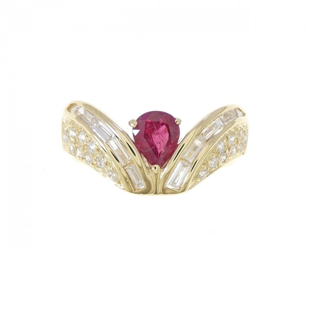 K18YG RUBY RING - 2