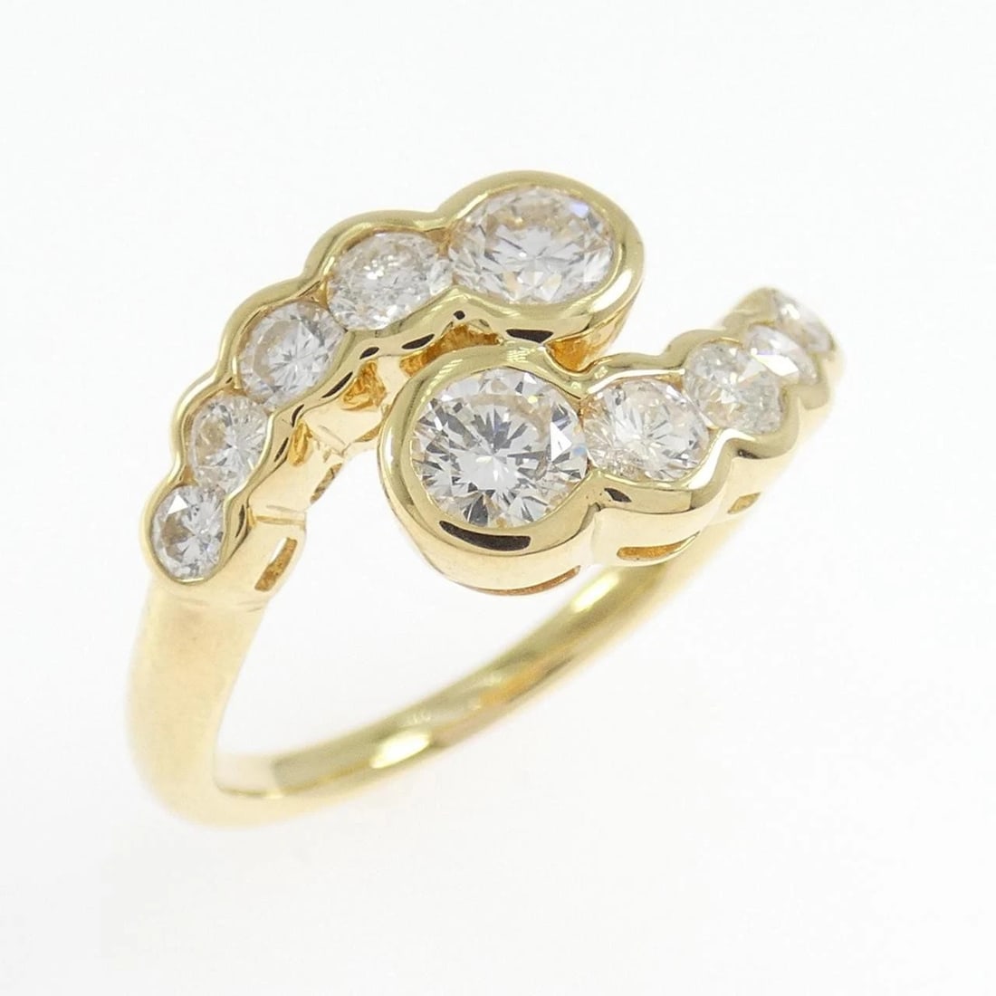K18YG DIAMOND RING: K18YG Diamond Ring Brand: Unbranded Type/Style: Diamond Ring Material: 18K Yellow Gold, Main Stone/Creation natural Color: Yellow Gold Size: US 6 1/4 Accessories: None Accessories Notice: